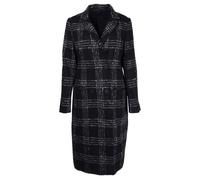 AllSaints Bexa Check Coat Black/white Talla: 40 | Abrigos cruzados Outlet | Mujer | Negro