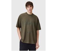 AllSaints Biggy Ss Crew Khaki Green Talla: S | Camisetas con Decoración Impresa Outlet | Hombre | Marrón