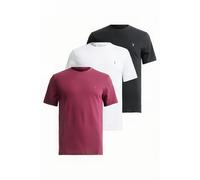 AllSaints Brace Ss Crew 3 Pk Mars Red/white/blk Talla: XS | Camisetas Básicas Outlet | Hombre | Rojo