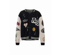AllSaints Cárdigan 'CHASE' crema / azul paloma / rojo oscuro / negro S crema / azul paloma / rojo oscuro / negro
