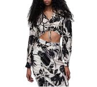 AllSaints Carla Jackie Top Ecru White Talla: 36 | Blusas Outlet | Mujer | Marrón