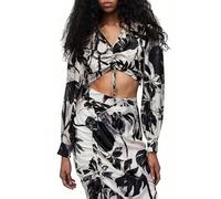 AllSaints Carla Jackie Top Ecru White Talla: 44 | Blusas Outlet | Mujer | Marrón