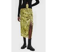 AllSaints Carla Skirt Teresa Lime Green Talla: 2 | Faldas Midi Outlet | Mujer | Verde