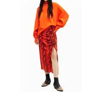 AllSaints Carla Tahoe Skirt Zesty Orange Talla: 12 | Faldas Midi Outlet | Mujer | Naranja