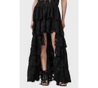AllSaints Cavarly Emb Skirt Black Talla: 2 | Faldas Maxi Outlet | Mujer | Negro
