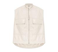 AllSaints - Chaleco de Cuero Flor - Jackets - Mujer - Beige - S -
