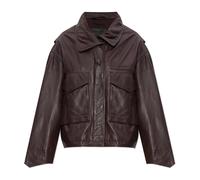 AllSaints - Chaqueta de cuero Clay - Jackets - Mujer - Rojo - L -