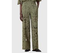 AllSaints Charli Emb Trouser Mermaid Green Talla: 4 | Pantalones Rectos Outlet | Mujer | Verde