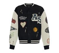 AllSaints Cárdigan 'CHASE' crema / azul paloma / rojo oscuro / negro M crema / azul paloma / rojo oscuro / negro