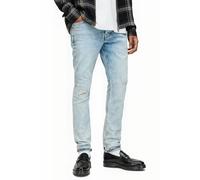 AllSaints Cigarette Damaged Light Indigo Talla: W28L32 | Vaqueros Pitillo Outlet | Hombre | Azul