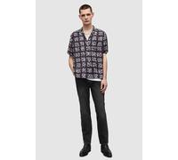 AllSaints Cube Ss Shirt Jet Black Talla: M | Camisas Casuales Outlet | Hombre | Negro