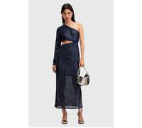 AllSaints Daisy Topaz Dress Midnight Blue Talla: XS | Vestidos Midi Outlet | Mujer | Azul