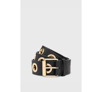 AllSaints Dani Patent Belt Black/warm Brass Talla: L-XL | Cinturones Outlet | Mujer | Negro