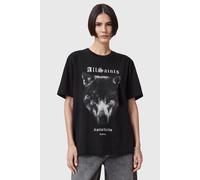 AllSaints Dawn Boyfriend Tee Black Talla: M | Camisetas de Seda Outlet | Mujer | Negro