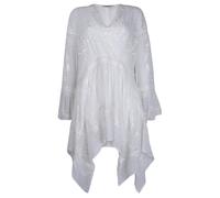 AllSaints Dawn Emb Dress Off White Talla: 32 | Vestidos Midi Outlet | Mujer | Blanco