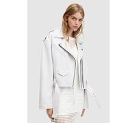 AllSaints Dayle Biker Optic White Talla: M | Chaquetas de Cuero Outlet | Mujer | Blanco