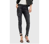 AllSaints Duran Asym Jean Washed Black Talla: Size 31 | Vaqueros Skinny Outlet | Mujer | Negro