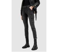 AllSaints Duran Skinny Cargo Washed Black Talla: W25 | Pantalones Cargo Outlet | Mujer | Negro