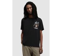 AllSaints Eagle Mountain Ss Cr Washed Black Talla: XS | Camisetas con Decoración Impresa Outlet | Hombre | Negro