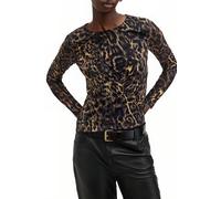 AllSaints Edana Mesh Top Jinx Golden Brown Talla: 2 | Manga Larga Outlet | Mujer | Marrón