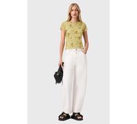 AllSaints Ellie Mesh Tee Empoli Yellow Talla: 10 | Camisetas de Seda Outlet | Mujer | Amarillo