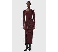 AllSaints Elsie Zipper Dress Oxblood Red Talla: 8 | Vestidos Maxi Outlet | Mujer | Rojo