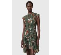 AllSaints Fleur Dress Adena Khaki Green Talla: 10 | Vestidos Midi Outlet | Mujer | Marrón