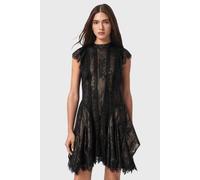 AllSaints Fleur Dress Metallic Gold Talla: 10 | Mini Vestidos Outlet | Mujer | Amarillo