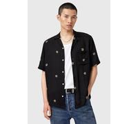AllSaints Fleur Peace Ss Shirt Jet Black Talla: XS | Camisas Casuales Outlet | Hombre | Negro