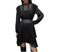 AllSaints Fleur Shim Ls Dress Black Shimmer Talla: 34 | Mini Vestidos Outlet | Mujer | Negro