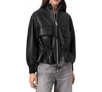 Allsaints Flor Jacket Chaqueta de Cuero, Negro, 38 para Mujer