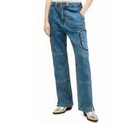 AllSaints Florence Cargo Trous Vintage Indigo Talla: 12 | Vaqueros Rectos Outlet | Mujer | Azul