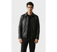 AllSaints Garrison Jacket Black Talla: S | Chaquetas de Cuero Outlet | Hombre | Negro