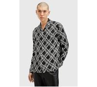 AllSaints Grid Ls Shirt Jet Black Talla: S | Camisas Casuales Outlet | Hombre | Negro