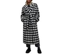 AllSaints Haithe Check Coat Black/white Talla: 42 | Chaquetas de Piel Sintética Outlet | Mujer | Negro