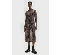 AllSaints Hanna Mesh Dress Jinx Golden Brown Talla: 2 | Vestidos Midi Outlet | Mujer | Marrón