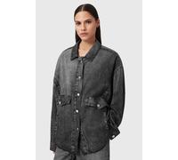 AllSaints Hettie Shacket Illusion Black Talla: S | Camisas Outlet | Mujer | Negro