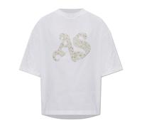 AllSaints - Icon Amelie Camiseta Oversize con Adornos - Tops - Mujer - Blanco - S -