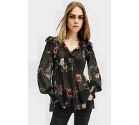 AllSaints Iryna Top Unity Black Talla: 2 | Blusas Outlet | Mujer | Negro
