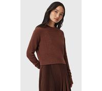 AllSaints Jax Dress Chestnut Brown Talla: S | Vestidos Midi Outlet | Mujer | Marrón