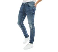 AllSaints Jeans Rex Slim Fit para hombre, color índigo sucio, tela vaquera elástica, Azul índigo sucio, 30W/32L
