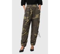 AllSaints Kaye Tencel Trouser Camo Green Talla: XS | Pantalones Cargo Outlet | Mujer | Verde