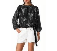 AllSaints Laci Kashmir Top Black Talla: 32 | Blusas Outlet | Mujer | Negro
