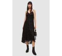 AllSaints Lali Dress Black Talla: 16 | Vestidos Midi Outlet | Mujer | Negro