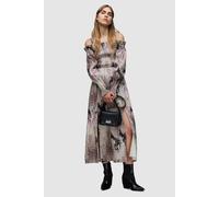 AllSaints Lary Dionne Dress Sky Grey Talla: 6 | Vestidos Midi Outlet | Mujer | Gris