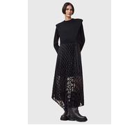 AllSaints Leia Dott Dress Black Talla: XS | Vestidos Maxi Outlet | Mujer | Negro