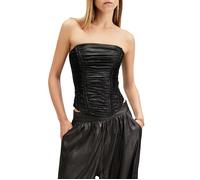 AllSaints Livvy Corset Metallic Black Talla: 10 | Camisetas de Tirantes Outlet | Mujer | Negro
