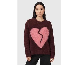 AllSaints Luvheart Crew Oxblood Red/pink Talla: L | Jerséis de Punto Outlet | Mujer | Rojo