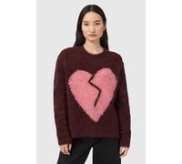 AllSaints Luvheart Crew Oxblood Red/pink Talla: S | Sudaderas con Capucha Outlet | Mujer | Rojo