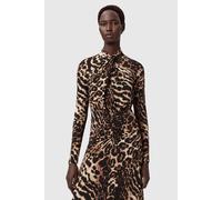 AllSaints Mina Dress Pardus Honey Brown Talla: 2 | Vestidos Maxi Outlet | Mujer | Marrón